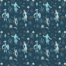Atlantida Pattern. Design, Printing, Traditional illustration, and Pattern Design project by cynthiaa_oz - 08.01.2025