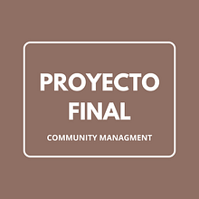 PROYECTO FINAL - COMMUNITY MANAGER. Un proyecto de Redes Sociales de Cande Lazarte - 01.08.2025