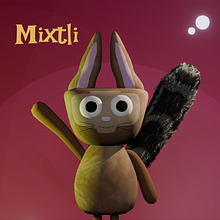 Mixtli 3D. Un projet de Modélisation 3D, Conception de personnages, Illustration numérique, Illustration traditionnelle , et Manga de Andrea Martínez Araoz - 01.08.2025