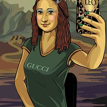 Modern Day Mona Lisa. Digital Illustration project by craiglswart - 08.04.2025