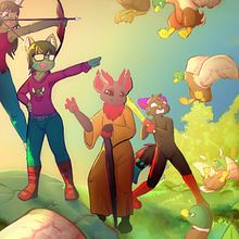 Ilustración de unos amigos. Projekt z dziedziny Ilustracja c i frowa użytkownika Miguel Calderón Rangel - 05.08.2025