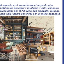 Taller multifuncional Art Deco rústico. Color Theor, Interior Architecture, Interior Decoration & Interior Design project by Kimberly García - 08.07.2025