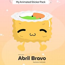 Sticker Pack Animado. Un proyecto de Animación, Diseño de personajes, Ilustración tradicional, Motion Graphics y Diseño para Redes Sociales de Abril Bravo - 08.08.2025