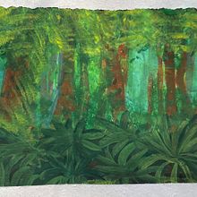 Final Project: My Mossy Forest Painting  Ein Projekt aus dem Bereich Gouachemalerei, Malerei, Bildende Künste und Naturalistische Illustration von Maryam Alauddin - 08.08.2025