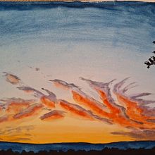 19th Watercolour: Sunset. Un projet de Aquarelle de A B - 10.08.2025
