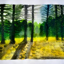 Final project: Forest Hills with grass Ein Projekt aus dem Bereich Malerei und Aquarellmalerei von Maryam Alauddin - 11.08.2025