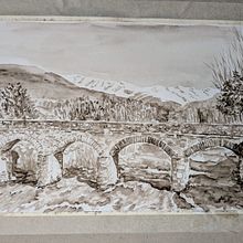 Puente viejo de Candeleda. Un projet de Beaux Arts, Peinture , et Aquarelle de Laura Rivas Ávila - 12.08.2025