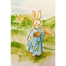 Sweet kimono . Drawing, Traditional illustration, and Watercolor Painting project by antonellapalm - 08.12.2025