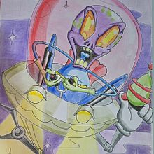 Nivek: Cadete Alien Espacial. Drawing, Character Design, and Traditional illustration project by ameyitfabian - 08.13.2025