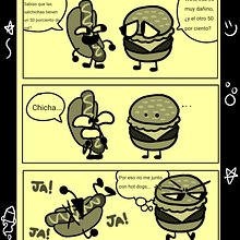 Gael (Hotdog y Hamburguesa). Comic, Traditional illustration, Stor, telling, Narrative, Stor, and board project by raberruezo23 - 08.15.2025