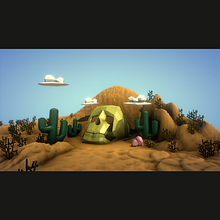 Desierto 3D. Een project van 3D y  3D-modellering van Alba Ubeda Izquierdo - 15.08.2025