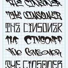 Catalogo letras Graffiti - The Cinsoner. Graphic Design, Digital Illustration, Br, ing, Identit, and Street Art project by Alberto Urieta Cinso - 08.16.2025