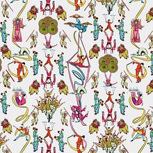 Chinese Circus Pattern. Een project van Printen, Patroonontwerp y Digitale illustratie van Catarina Garcia - 17.08.2025