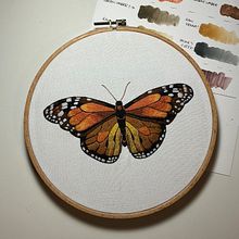 Gran Monarca Ein Projekt aus dem Bereich Stickerei, Traditionelle Illustration und Textildesign von Gloria Guillén Sánchez - 18.08.2025