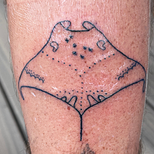 Manta Ray x Makali'i. Un projet de Conception de tatouage et Illustration à l'encre de Mariana Monasi - 19.08.2025