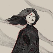 Luna Roja. Desenho de retrato, Desenho digital, Ilustração tradicional, Ilustração digital, e Desenho projeto de lamaru_xa - 20.08.2025