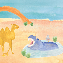 Final Project: Hippo's Oasis. Een project van Ontwerp van personages, Kinderillustratie,  Ontwerp,  Tekening, Traditionele illustratie, Verhaallijn, Stor y telling van Sadie Coelho - 20.08.2025