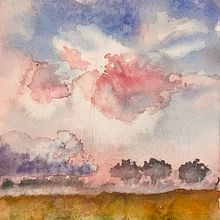 Paisaje en acuarela Ein Projekt aus dem Bereich Traditionelle Illustration und Bildende Künste von Andrea Vanegas Villamil - 20.08.2025