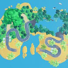 Pista de corrida - Ilha Amazônica -. 3D, and 3D Modeling project by Guilherme Alves - 08.21.2025