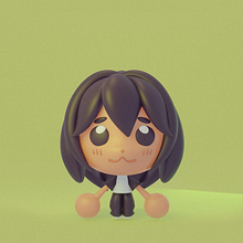 First rodeo on Blender. Een project van  3D-modellering, Ontwerp van personages, Digitale illustratie, Traditionele illustratie y Manga van Toko Mon - 22.08.2025