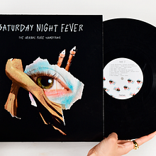 Saturday Night Fever, rediseño de portada de vinilo. Een project van Collage, Digitale fotografie,  Ontwerp y  Creativiteit van sara_williamsonalonso - 23.08.2025