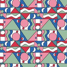 Geometric Motion. Projekt z dziedziny Projektowanie dodatków, Projektowanie ubrań, Trad, c, jna ilustracja, Projektowanie mod, Stemple, Pattern design, Druk tekst i ln użytkownika Heather Thudium - 24.08.2025