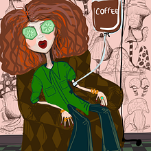 La lucre encafeinada. 2D Animation, Character Animation, Digital Drawing, Character Design, Traditional illustration, Digital Illustration, and Animated Illustration project by Flor Moulin - 08.25.2025