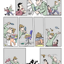 Andrea Down, colaboración para Amaníaco. Comic projeto de Manel Cruz - 25.08.2025