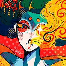 Geisha Snake . Ilustração digital, e Desenho projeto de gardelower_artwork - 27.08.2025