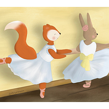 Bailarines practicando en la barra, Edgar Degas. Un proyecto de Ilustración digital, Dibujo, Diseño de personajes, Dibujo digital e Ilustración infantil de Elena Gava - 28.08.2025