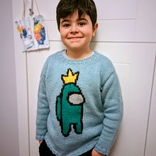 Among Us Intarsia Sweater . % Gul Budak tarafından hazırlanan Kendin Yap, Moda Tasarımı, El, af Sanatları, Tekstil Tasarımı, Ve Örgü örmek projesi - 08.28.2025