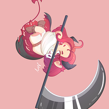 The little Deviling.. Design de personagens, Desenho digital, Ilustração digital, Pintura digital e Ilustração tradicional projeto de Natnaree Wawilai - 28.08.2025