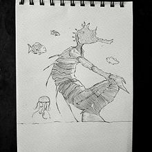 Criatura Marina. Criatividade, Desenho, Ilustração tradicional, e Sketchbook projeto de Bruno Vedia - 28.08.2025