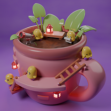 Los Muchachines Curiosines. Un projet de 3D, Modélisation 3D , et Conception 3D de Josefina Groslat - 29.08.2025