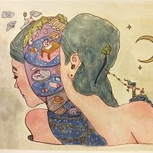 Mi mundo interior. Projekt z dziedziny  R, sunek,  Sztuki piękne, Trad, c, jna ilustracja,  Malarstwo i Malowanie akwarelą użytkownika frances_ayesha - 30.08.2025