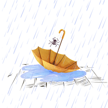 🕷️☂️🌧️. Un projet de Illustration numérique de Saray Santiago Fernandez - 31.08.2025