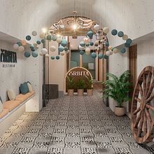 Restaurante Orbita. Un progetto di Architettura, Architettura d'interni, Interior design e Progettazione dello spazio di Malu Butron Ponce - 01.09.2025