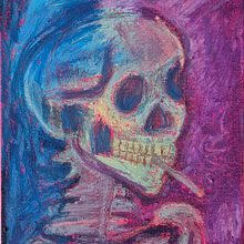Vincent Van Gogh´s Skeleton - My Version. Desenho, Artesanato, e Pintura a óleo projeto de vane98islas - 02.09.2025