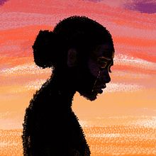 Crying in the sunset. Ilustração digital projeto de laifa_kumo - 02.09.2025