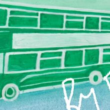 Mixed media bus illustration. Un projet de Illustration traditionnelle de Dee - 03.09.2025