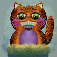 Un gato. Projekt z dziedziny Tradycyjna ilustracja,  Rysunek, Ilustracja cyfrowa i Rysunek cyfrowy użytkownika Gloria Ramírez - 05.09.2025