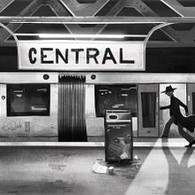 Cinematic Illustration of a Train Station. Un proyecto de Concept Art, Ilustración tradicional, Ilustración digital, Dibujo, Diseño de personajes, Creatividad, Dibujo digital, Ilustración infantil y Pintura digital de Eliška Žáková - 05.09.2025