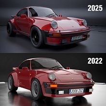 Porsche 930 Turbo (2025). 3D projeto de Ruben Diaz Sanmartin - 07.09.2025
