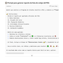 Pompt de revisión de PEA (programas de estudio analitico . % Guillermo Balderas Cruz tarafından hazırlanan ChatGPT projesi - 09.08.2025