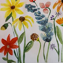 Watercolour Flowers . % Cari Miller tarafından hazırlanan Sulubo, Ve a Resim projesi - 09.08.2025