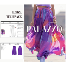 PALAZZO pants design for a Womenswear capsule collection . Un proyecto de Diseño de moda de Tatiana Vlasko - 14.09.2025