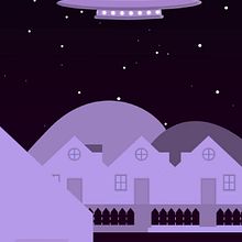 Alien abduction in the suburbs. Animação, Motion Graphics, 3D, Animação 3D, 3D Design, e Design de personagens 3D projeto de Athalia Altmann - 15.09.2025
