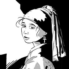 The Girl with an Ankh Earring. Digital Illustration, Drawing, Digital Drawing, Digital Painting, Comic, Ink Illustration, Portrait Drawing, and Manga project by brandon_sked - 09.16.2025
