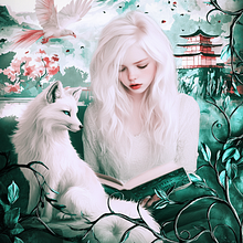 Reading and Imaginary World in Digital Collage. Collage, and Graphic Design project by Christelle Richard - 09.17.2025