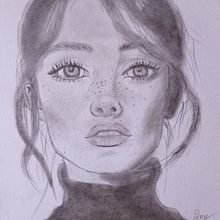 Dibujo de retrato . Fine Arts, Drawing, Pencil Drawing, Figure Drawing, Artistic Drawing, Portrait Drawing, and Traditional illustration project by shambidaniela - 09.18.2025